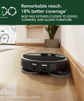 Smart Robot Vacuum And Mop Combo With Auto Wash Dock for Busy Homes navigating close to edges on hardwood floor.