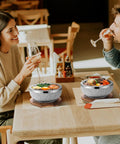 Two Set Dolsot Bibimbap Stone Bowls With Wood Bases And Aluminum Tongs Sizzling Hot Pot Stoneware For Korean Restaurants And Home