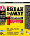 Label of Heavy Duty Breakaway Penetrating Oil For Loosening Rusted Joints And Bolts, Fast Acting Lubricant, 13 oz, NSF H2 Certified