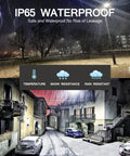 Beast 1000W Solar Street Light Outdoor Flood Light 80000 Lumens illuminating a snowy street, showcasing IP65 waterproof capability