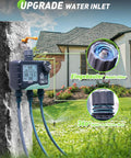 Three Zone Sprinkler Timer For Lawn And Garden With No Fuss Programmable Watering Modes Auto Manual Rain Delay IP65 Waterproof