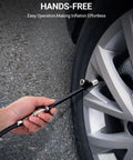 Using Extended Reach Dual Head Air Chuck Set 1 Quarter Inch FNPT With Quick Plug to inflate car tire effortlessly