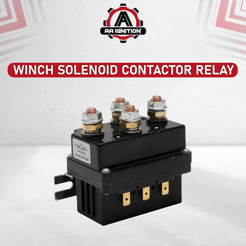 Heavy Duty Winch Solenoid Contactor Relay 12 Volt 15W 500 Amp For ATV UTV 4x4 Off Road Winches With Wireless Remote System