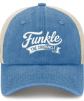 Cool Uncle Club EST 2026 Like A Dad But Cooler Mesh Snapback Hat For Women Adjustable Trucker Cap Lake Blue Front View