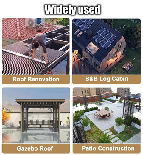 10 Pack Built Tough Corrugated Aluminum Roof Panels With Thermal Insulated Core For Pergola Sheds And Garages Weatherproof Outdoor Cladding Sheets in rooftop renovation.