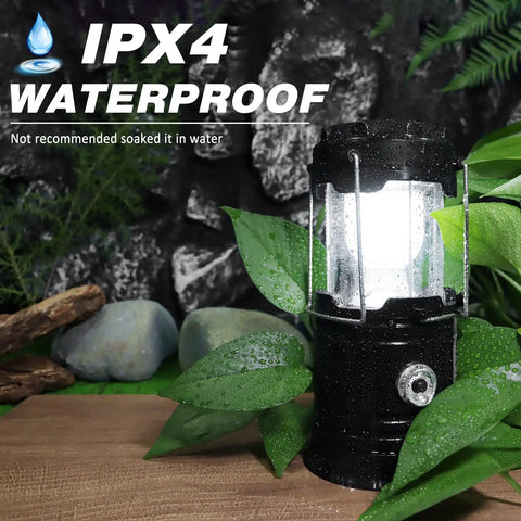 4 Pack Solar Camping Lanterns Collapsible Led Lantern And Flashlight USB Rechargeable Emergency Lights IPX4 Waterproof