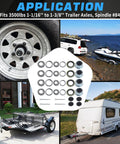 4 Pack Heavy Duty Trailer Hub Bearing Kit For 3500lb Tapered Axle 1-3/8 To 1-1/16 Inch Spindle 84 Includes 171255TB Seals