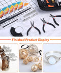 Ring Making Kit With Wire Wrapping Tools And Ring Sizers, Jewelry Craft Supplies Bundle Including pliers and finished products