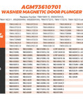 Upgraded 2026 Washer Magnetic Door Plunger Replacement Part For LG And Kenmore Elite Washers Fits WM3050 WM3170CW WM8000HA WM3770 WM3670HWA And More Models Easy Install Durable Door Magnet Plunger, AGM73610701 for front-load washers