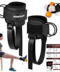 Ankle Straps For Dumbbells And Cable Machines With Extra Long Nylon Strap For Tibialis Training, Leg Extensions And Hamstring Curls