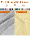 Fabric options for Custom Size Bench Cushion Cover Replaceable Cushion Cover With 80 Plus Colors For Indoor Outdoor Patio Use.