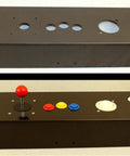 Multicade Full Size Arcade Control Panel With 2 Inch Trackball Hole For Upright Cabinets showing joystick and button layout