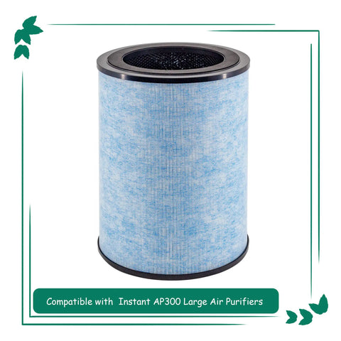 Air Purifier Filter Replacement For Instant AP300 3 In 1 H13 True HEPA with Activated Carbon and Antimicrobial Coating