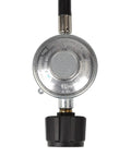 Top view of Five Foot Propane Regulator Hose Replacement Part For Outdoor Gas Water Heaters And Grills Three Eighth Inch Female Flare Nut