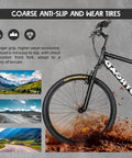 26 Inch Mountain Bike With Sturdy Aluminum And Steel Frame 21 Speed Front And Rear V Brakes Lockout Suspension Fork Tire