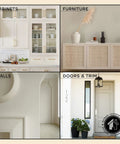 All-In-One House And Furniture Paint Matte Finish Palma Green No 51 1 Quart shown on cabinets, furniture, walls, doors, and trim