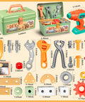 Kids Tool Set With Drill 148 Pieces Toddler Toolbox STEM Montessori Toys For 3 4 5 Year Olds Pretend Play Educational Toy
