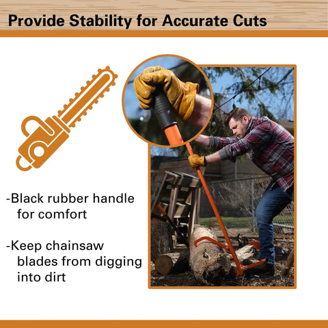 Heavy Duty Timber Jack Log Lift And Cant Hook For Felling And Logging, Raises Logs Up To 11 Inches Off Ground in use