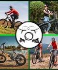 JFOYH 4-piston e-bike hydraulic disc brake kit with power-off sensor; includes dual levers, hoses and calipers.