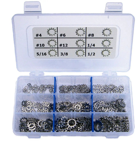 Badass Stainless Steel Star Lock Washer Assortment Kit Featuring 425 Pieces And Nine Crucial Sizes For Heavy Duty Garage Builds And No Nonsense Automotive Upgrades That Hold Tight Through Any Job