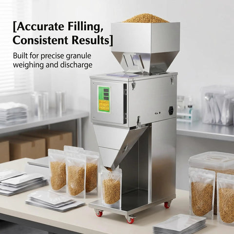 Straight Up Reliable Automatic Granule Filler Machine With Digital Scale Pro Level 304 Stainless Steel Powder Doser in action filling bags.