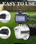IP65 Automatic Water Pump Controller with Pressure Switch, flow sensor, and visible power connectors for self priming pumps