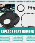 Engine Upper Timing Chain Cover With Gasket For 2008 2017 Audi A3 A4 A5 A6 Q5 TT And VW Beetle CC EOS Golf GTI Jetta Passat Tiguan Black Replacement