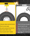 Comparison of Heavy Duty Universal Tire Plug Kit With 33Pcs Puncture Repair Tools and standard tools for punctures.