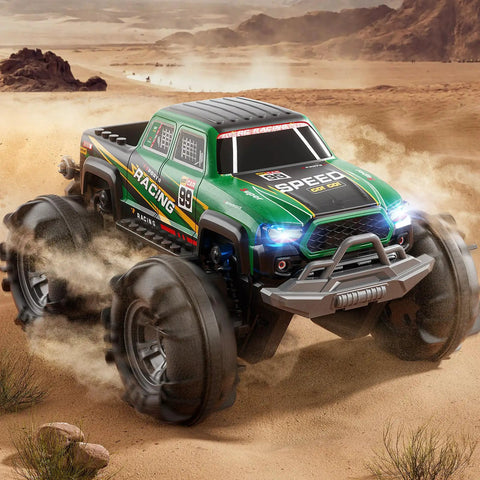 All Terrain Amphibious Remote Control Monster Truck For Kids Ages Six To Twelve With Spray And LED Lights sick 360 Degree Flips