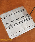 Beefy Steel Lamellar Armor Plates Set Of 100 For Reenactments 20 Gauge Craft Scale Medieval Armor for historical reenactments.