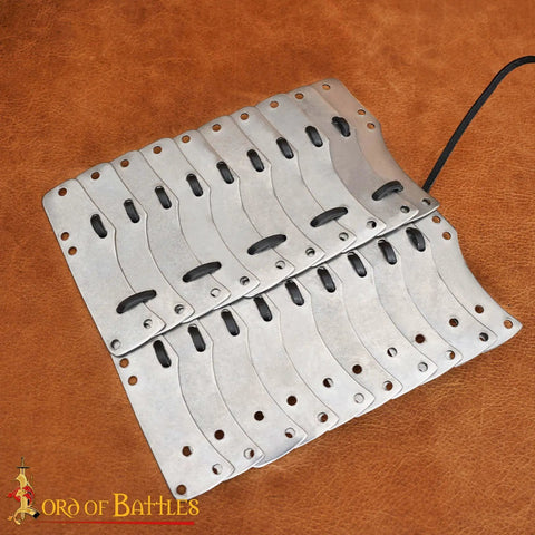 Beefy Steel Lamellar Armor Plates Set Of 100 For Reenactments 20 Gauge Craft Scale Medieval Armor for historical reenactments.