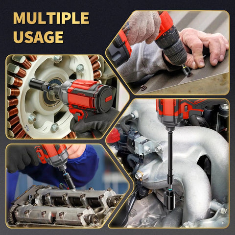Magnetic Impact Nut Driver Set 86 Piece Heavy Duty With Metric And SAE Bits in various usage scenarios