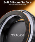 Close-up of MagSafe Car Mount with Ultra Strong Vacuum Suction Base and soft silicone scratch-free surface.
