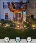 8-Pack Low Voltage Landscape Pathway Lights 3W Bollard LED 12 To 24 V, 3000K Warm White, illuminating garden path at night.