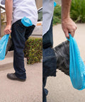 Man putting on Disposable Boot And Shoe Covers 200 Pack Non Slip Durable For Indoor And Outdoor Use Fits Most US Men And Women Size