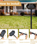 Installation steps for Private Property No Trespassin Sign With Stake For Front Door Lawn Garden And Business No Soliciting Sign
