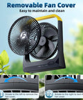 20800mAh Battery Powered 8 Inch Portable Fan With USB C Fast Recharge 80 Hours Run Time Outdoor Personal Desk Fan with removable cover