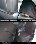 Installation steps of Waterproof Front Seat Cover Protector For Cars And SUVs Sweat Guard Three Layer Towel Material With Non Slip Backing Perfect For Gym Workouts Running Swimming Beach And Hiking Black 1Pcs.