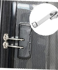 4 Pack Zipper Repair Kit For Luggage And Gear, Universal Zipper Pull Replacements installed on a luggage zipper with dual layer security