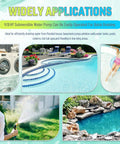 Portable 1/4 HP Submersible Sump Pump 1500 GPH Utility Water Pump With 164 Foot Power Cord And Adapters For Swift Basement Pond Pool Flood Extraction Hassle Free Setup No Sweat Drainage Lemon Yellow used in various applications.