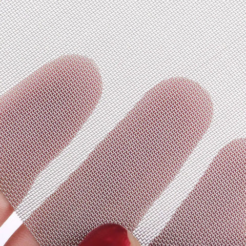 Close-up of Stainless Steel 50 Mesh Micron True Filtration Screen 3.94 x 3.94 Inch demonstrating fine wire detail