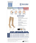 Top Shelf 30-40 Mmhg Graduated Compression Stockings Knee High Closed Toe Unisex Medical Support Hose size and fitting information.