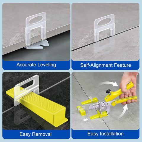 500 Piece Tile Leveling Clips Kit For One Eighth To One Half Inch Tile Thickness Pro Grade Spacers For Ceramic Tile And Stone Installations