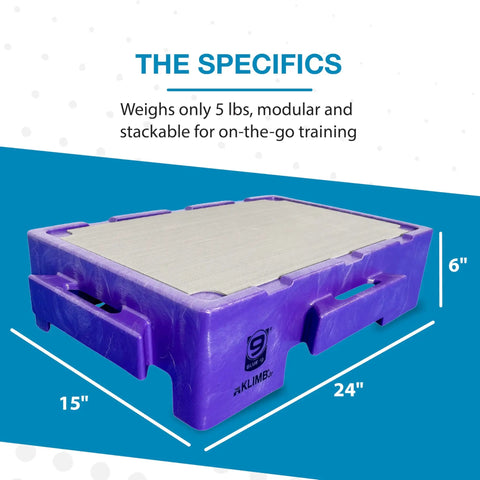 KLIMB Jr Dog Training Platform For Behavior Basics With DIY Guide Safe Space To Stop Begging Jumping And Barking Made In The USA Purple