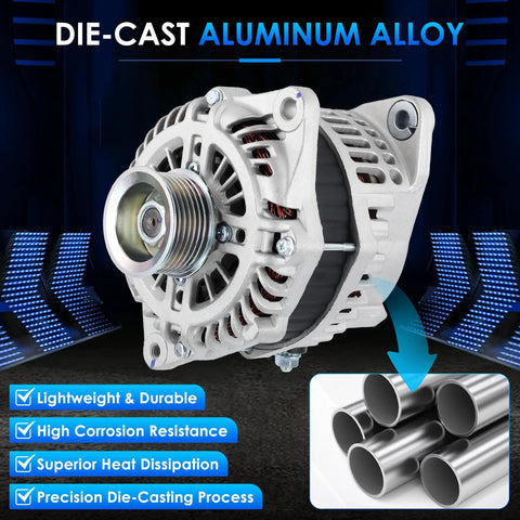 Road Ready 150A 12V Car Alternator Replacement For Nissan Murano 2015 2016 2017, Pathfinder 2013 2017, Infiniti QX60 die-cast aluminum.