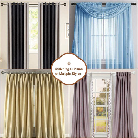 Bronze Curtain Rod Finials With Netted Texture, Fits 1 Inch Or 7/8 Inch Diameter Rods, Set Of 2, Classic Window Decor For Living Room Bedroom Kitchen And More, Easy To Install on curtain rod with drapes