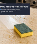 Top Shelf Pine Burst Multi Surface Cleaner Nukes Toughest Kitchen Grease Stubborn Bathroom Grime And Lingering Odors From Floors Walls Counters And Fabric Upholstery Quick As Always, sponge on countertop removing grease.