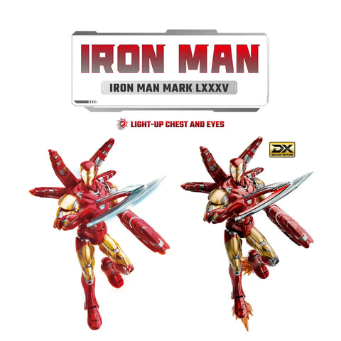 Marvel Infinity Saga Iron Man MK85 Armor Buildable Model Kit With LED Chest And Eyes, 149 Piece Articulated Figure Display