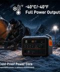 Rock Solid Yet Hella Lightweight 2800Wh Portable Power Station And Rapid Charge Solar Generator in snowy environment.