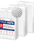 Premium HEPA Replacement Filter For 500 600 Series Air Purifiers 3 Pack box with filter material close-up